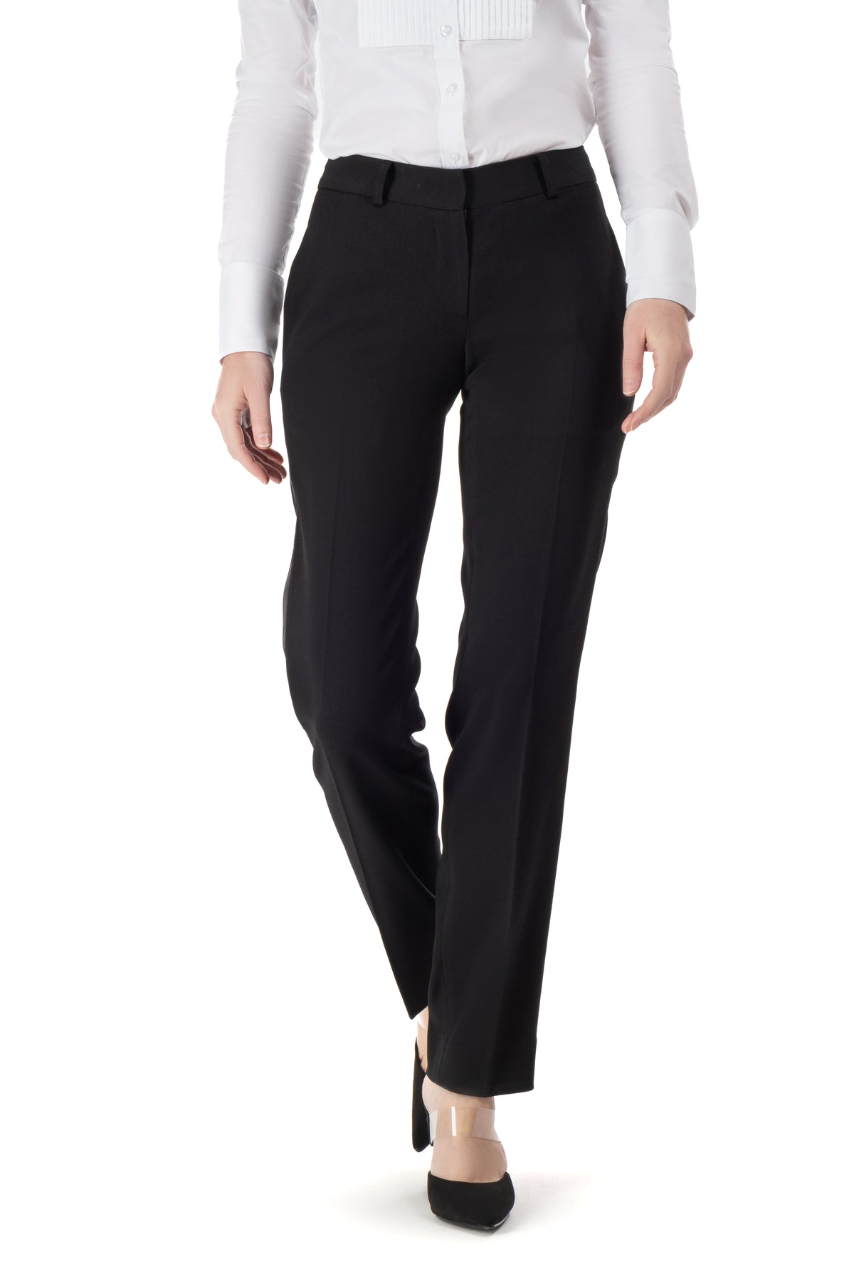 Black Slim Fit Tuxedo Pants w/ Satin Back Pocket
