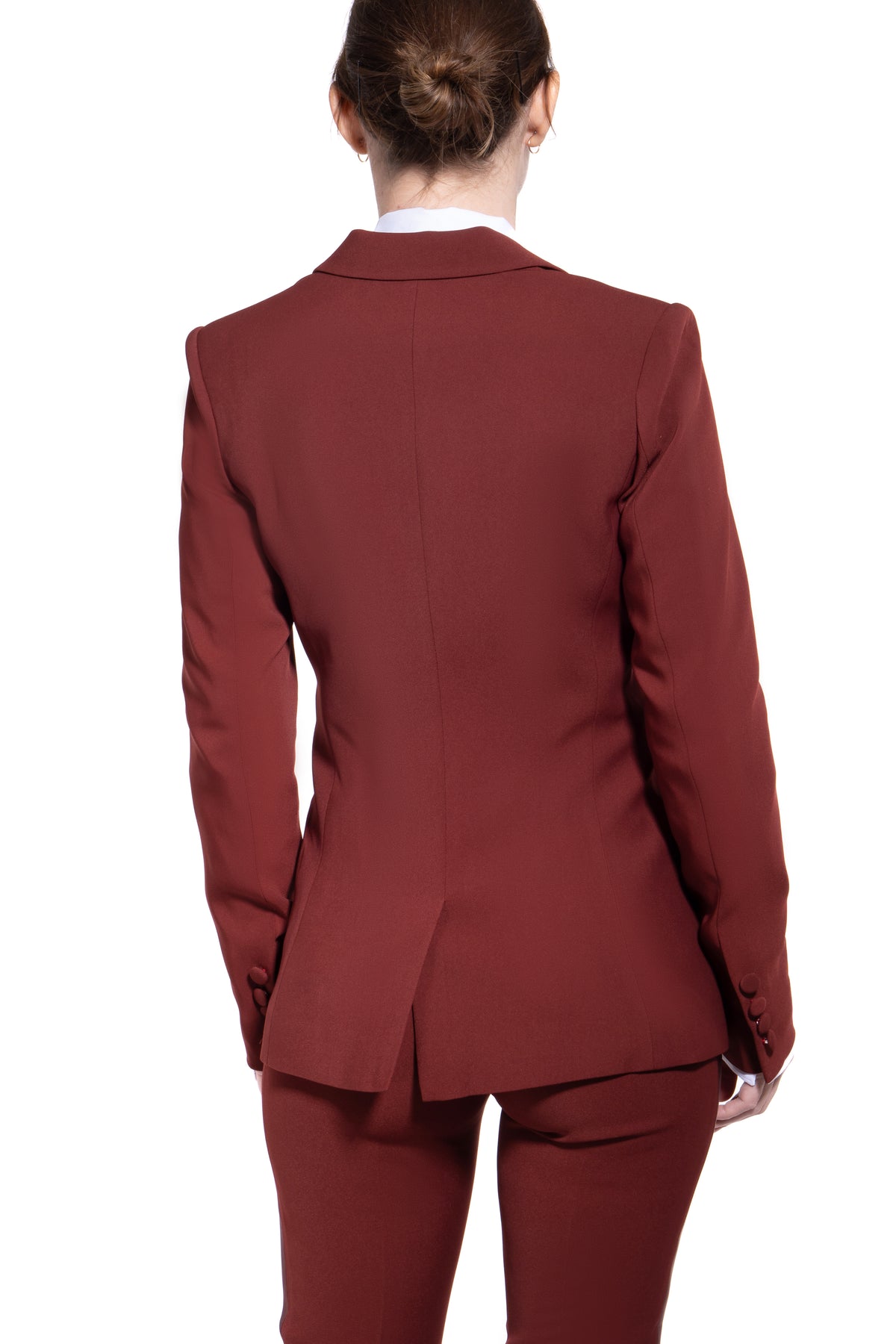 Burgundy Peak Lapel Tuxedo Jacket