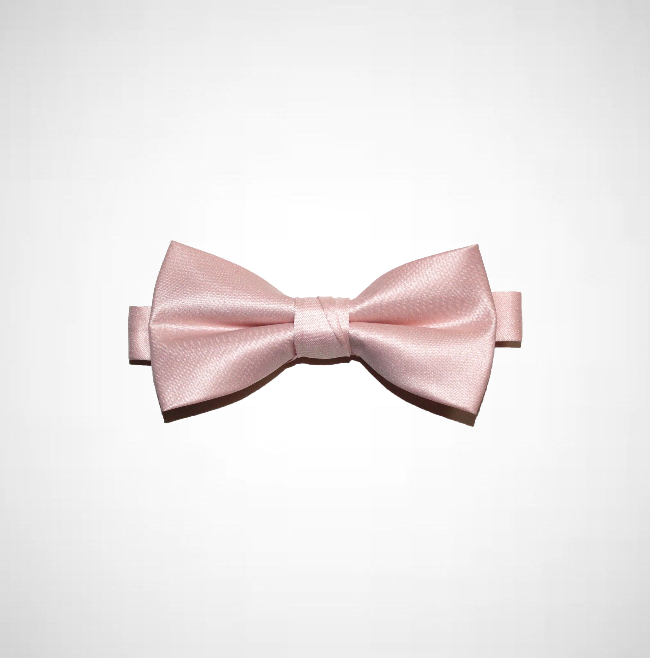 Women's Blush Pink Poly Satin Bow Tie