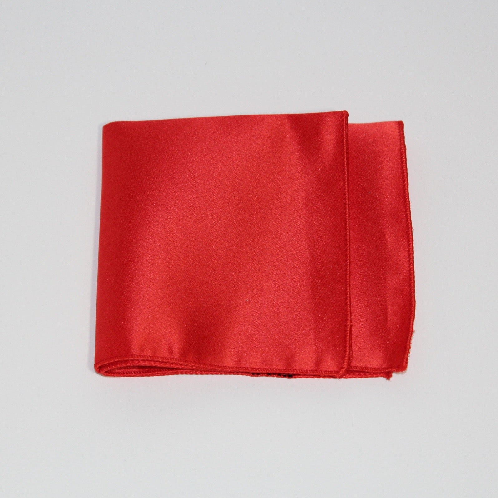 Red Poly/Satin Pocket Square