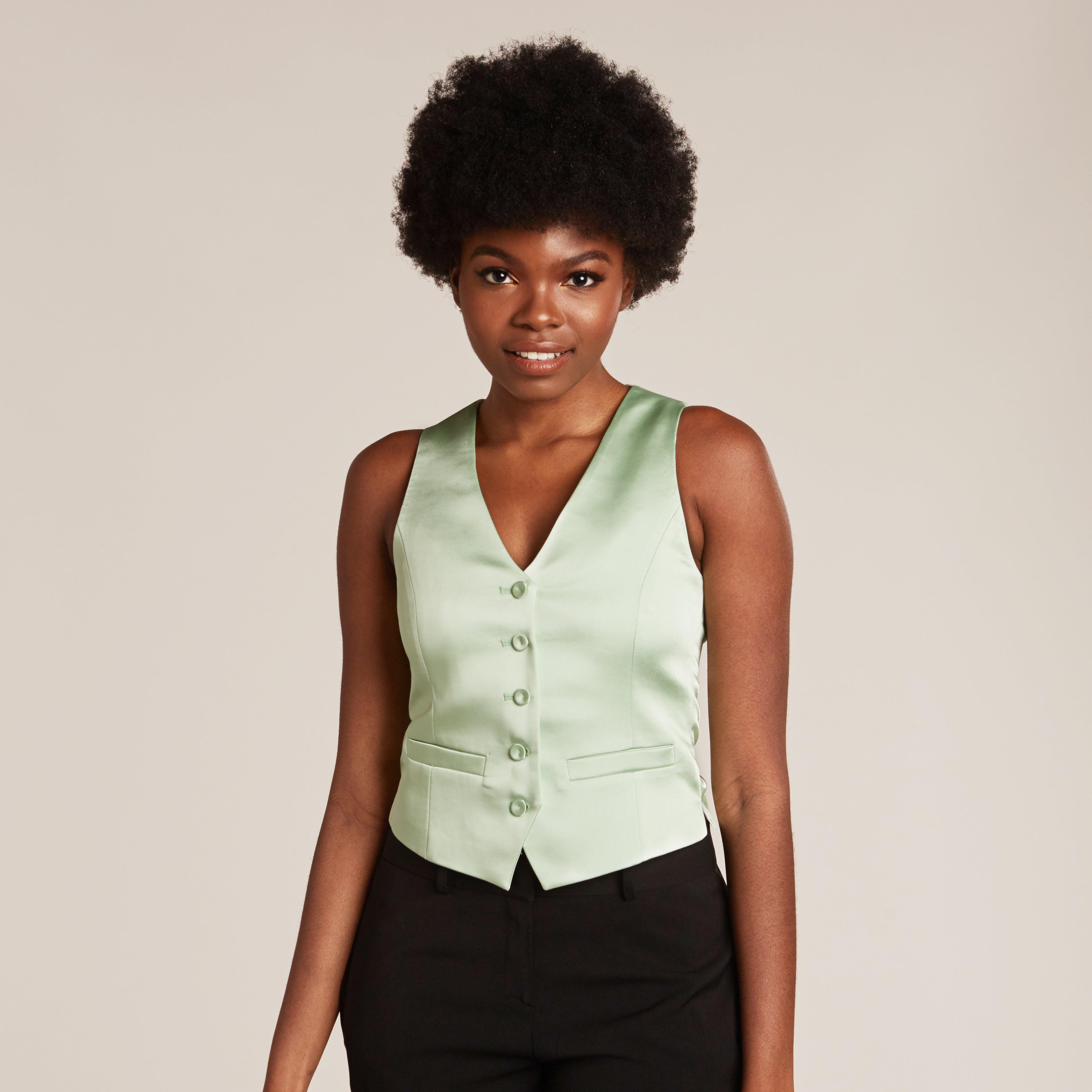 Mint Pistachio Tuxedo Vest - Women’s Tuxedo Suits | girls prom tuxedo | gal tux | Wedding Party, Bridesmaids