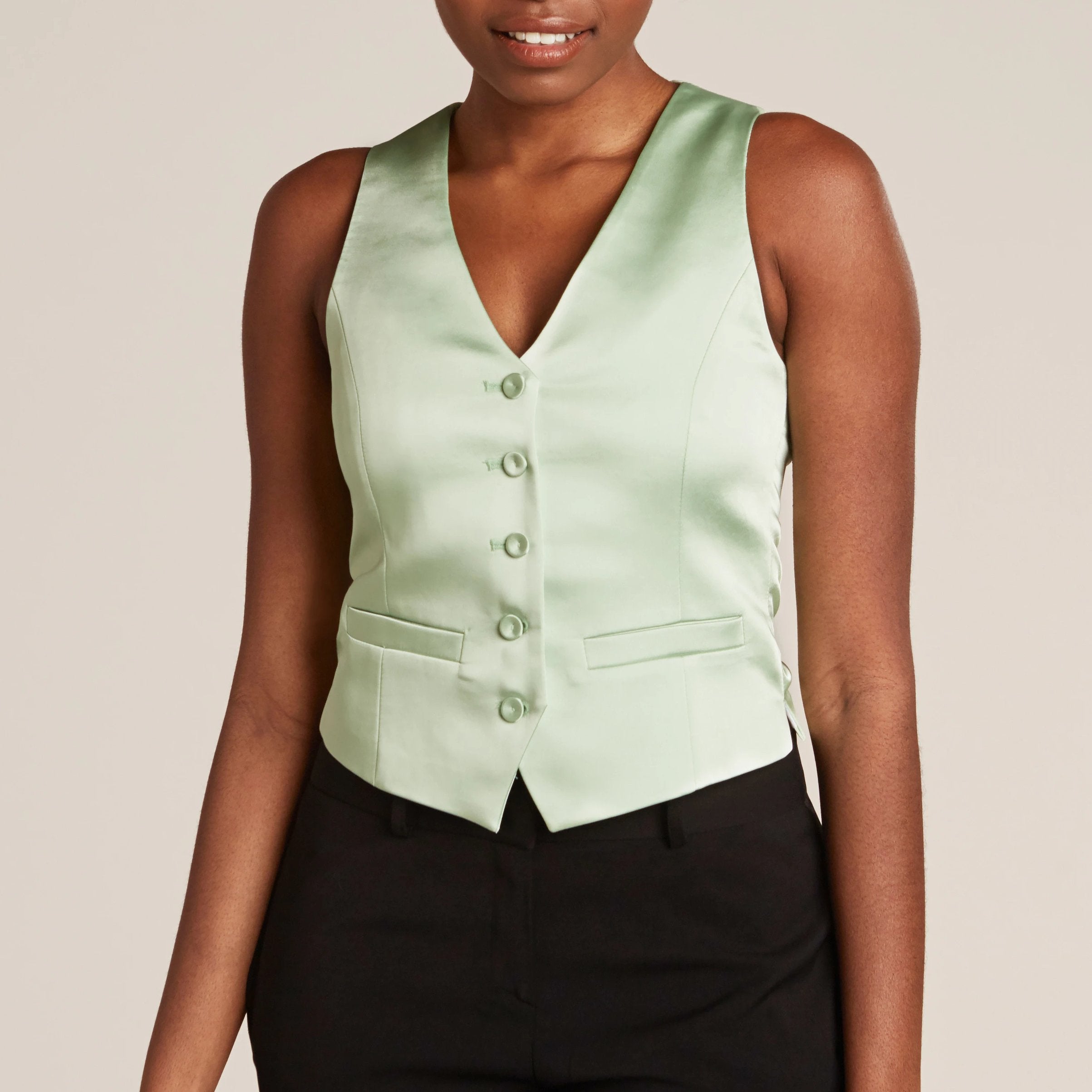 Mint Pistachio Tuxedo Vest - Women’s Tuxedo Suits | girls prom tuxedo | gal tux | Wedding Party, Bridesmaids