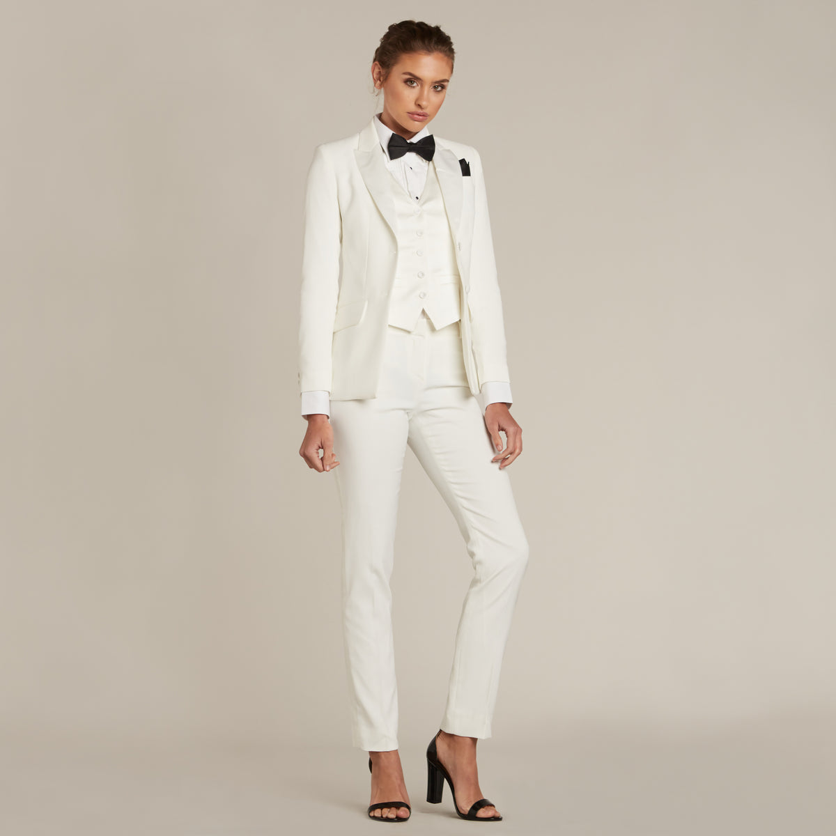 Diamond White Tuxedo Vest - Women’s Tuxedo Suits | girls prom tuxedo | gal tux | Wedding Party, Bridesmaids