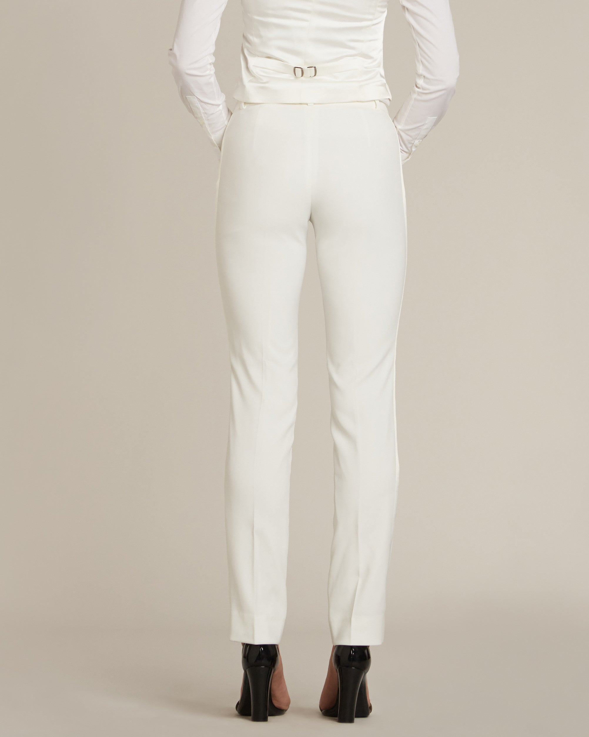 Diamond White Slim Fit Tuxedo Pants - Women’s Tuxedo Suits | girls prom tuxedo | gal tux | Wedding Party, Bridesmaids