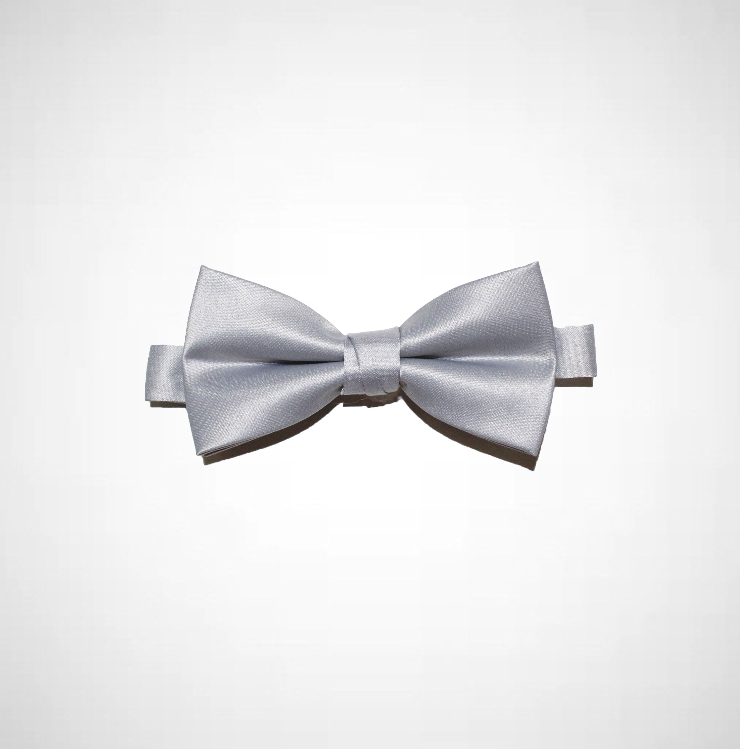 Platinum Gray Poly/Satin Bow Tie
