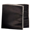 Black Poly/Satin w/ White Border Pocket Square