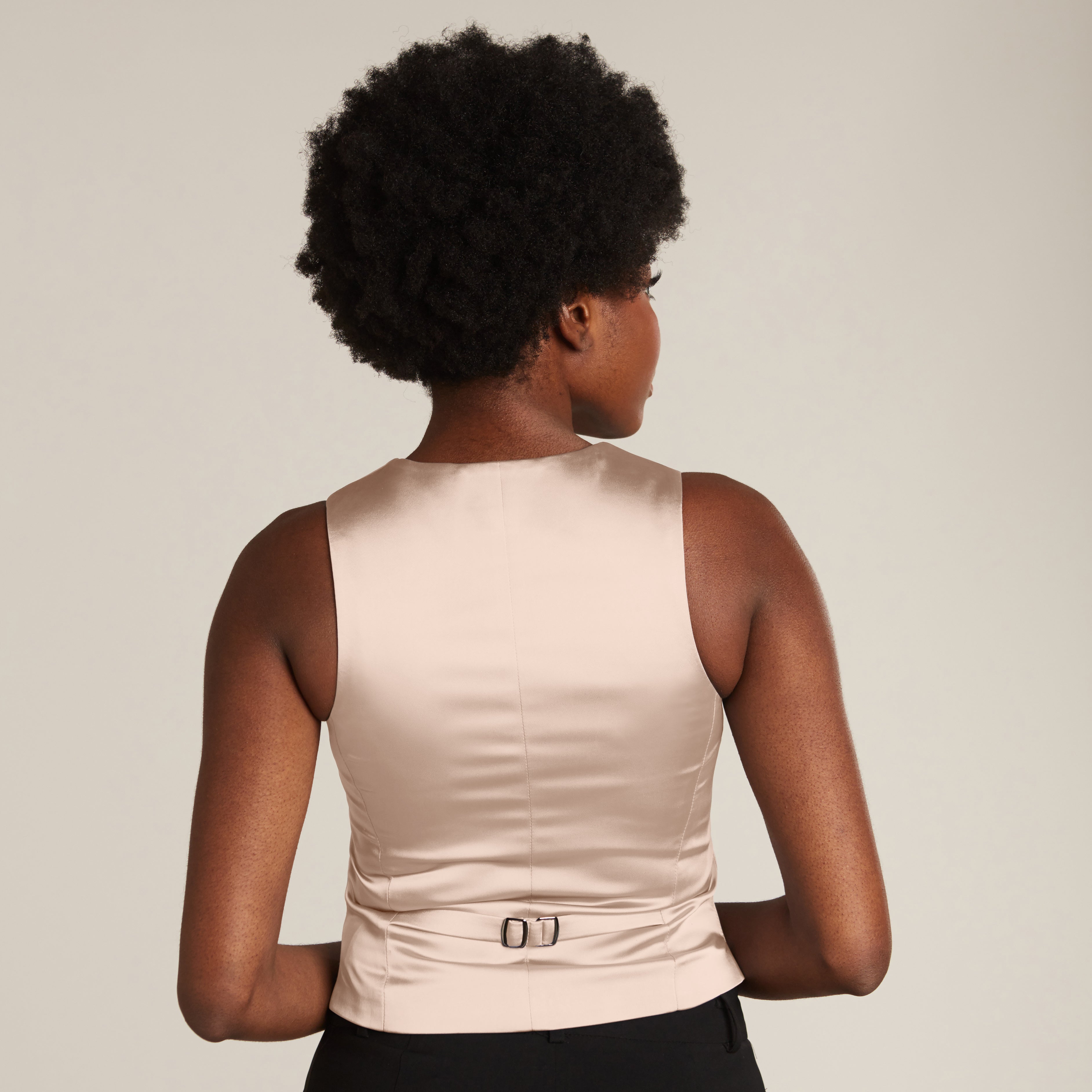 champagne tuxedo vest and tie