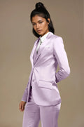 Lavender Satin Peak Lapel Tuxedo Jacket