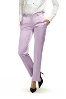 Lavender Satin Slim Fit Tuxedo Pants w/ Satin Back Pocket