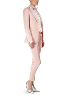 Blush Pink Satin Peak Lapel Tuxedo Jacket