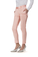 Blush Pink Satin Ultra Slim Fit Tuxedo Pants w/ Satin Back Pocket