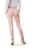 Blush Pink Satin Ultra Slim Fit Tuxedo Pants w/ Satin Back Pocket