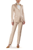 Champagne Gold Satin Peak Lapel Tuxedo Jacket