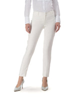 Pearl White Ultra Slim Fit Tuxedo Pants w/ Satin Back Pocket