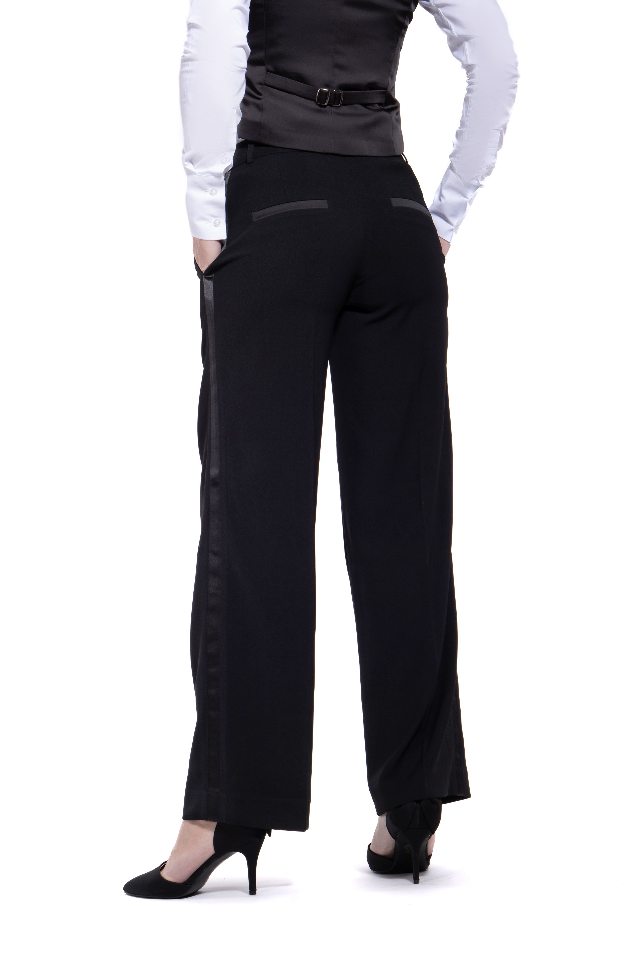 Black Straight-Wide Women's Tux Pants – LITTLE BLACK TUX
