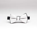 Gray & Black Trim Micro/Poly Bow Tie - Women’s Tuxedo Suits | girls prom tuxedo | gal tux | Wedding Party, Bridesmaids