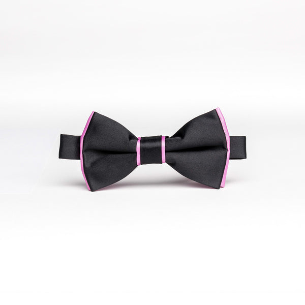 All black tux with pink bow tie sales