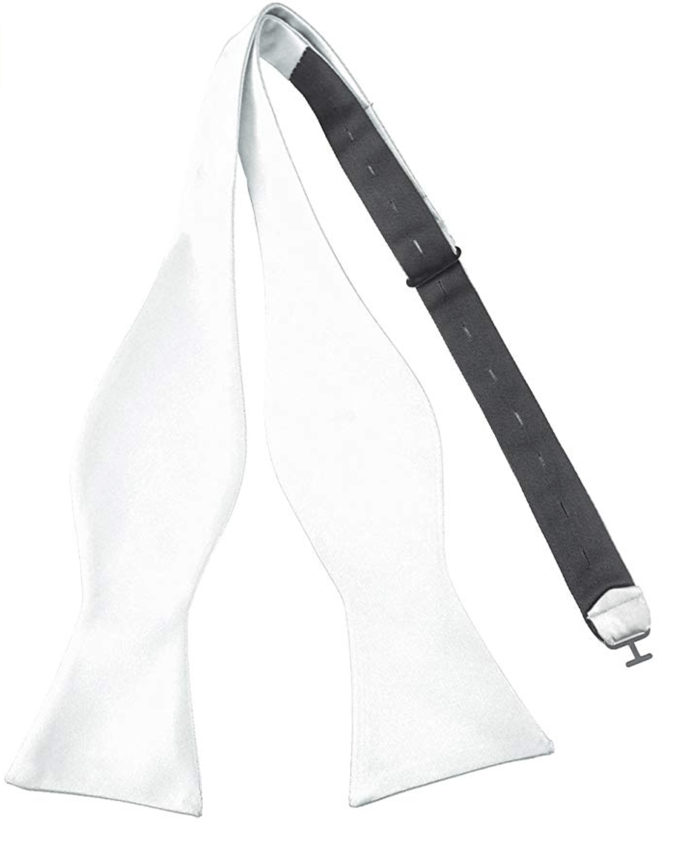 White Satin Self-Tie Bow Tie
