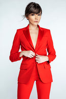 Red Peak Lapel Tuxedo Jacket - Women’s Tuxedo Suits | girls prom tuxedo | gal tux | Wedding Party, Bridesmaids