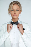 Diamond White Shawl Collar Tuxedo Jacket - Women’s Tuxedo Suits | girls prom tuxedo | gal tux | Wedding Party, Bridesmaids