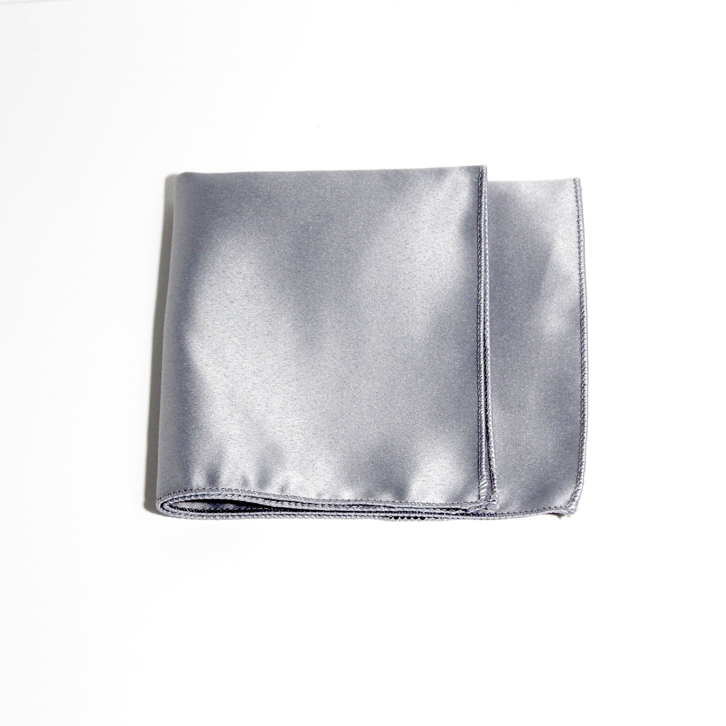 Silver Poly/Satin Pocket Square