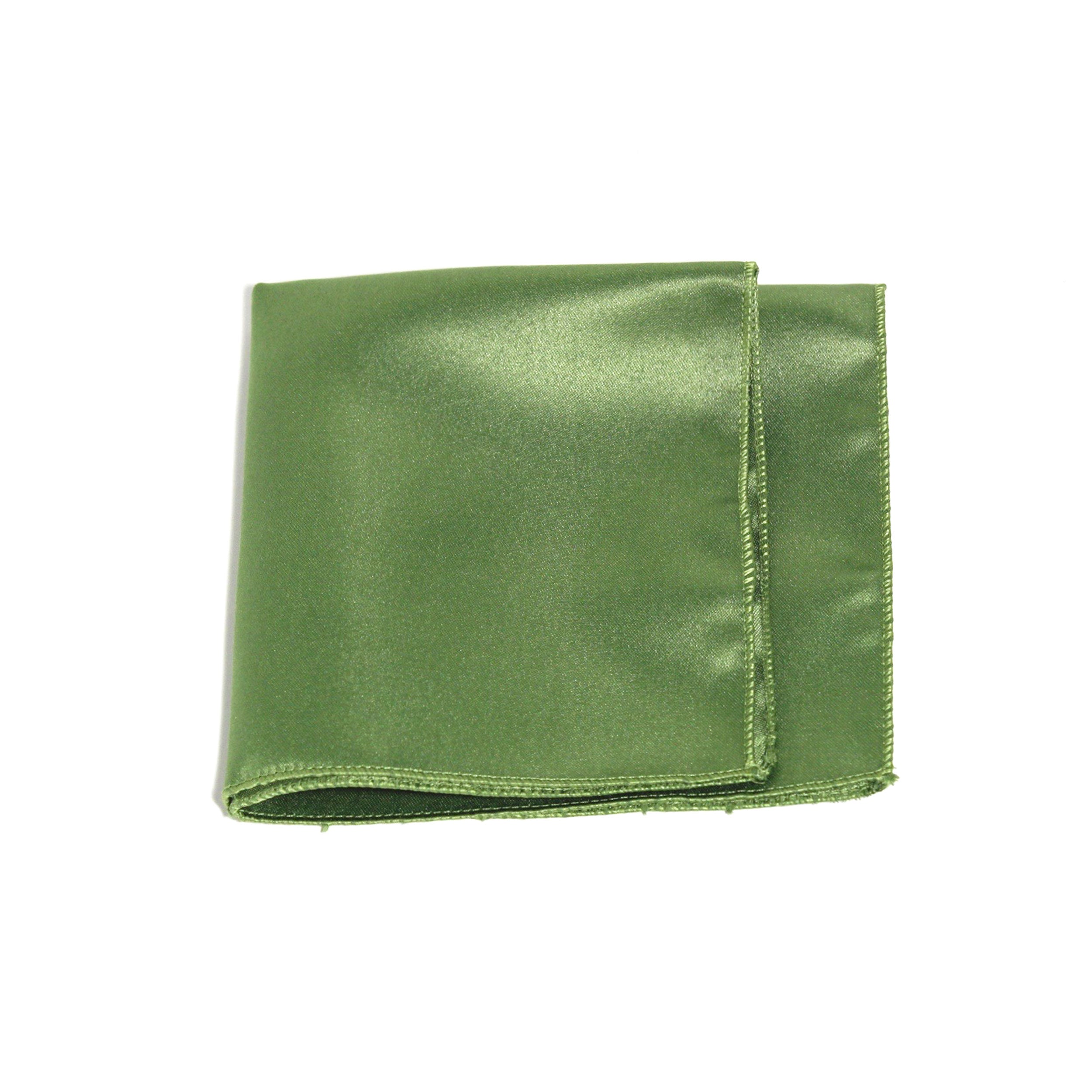 Olive Green Poly/Satin Pocket Square