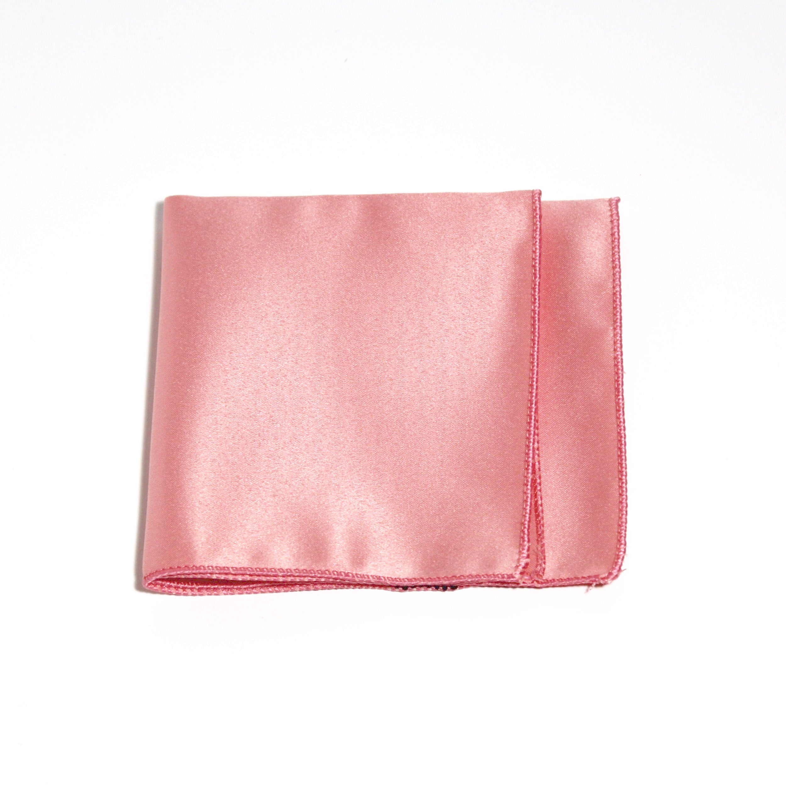 Rose Pink Poly/Satin Pocket Square