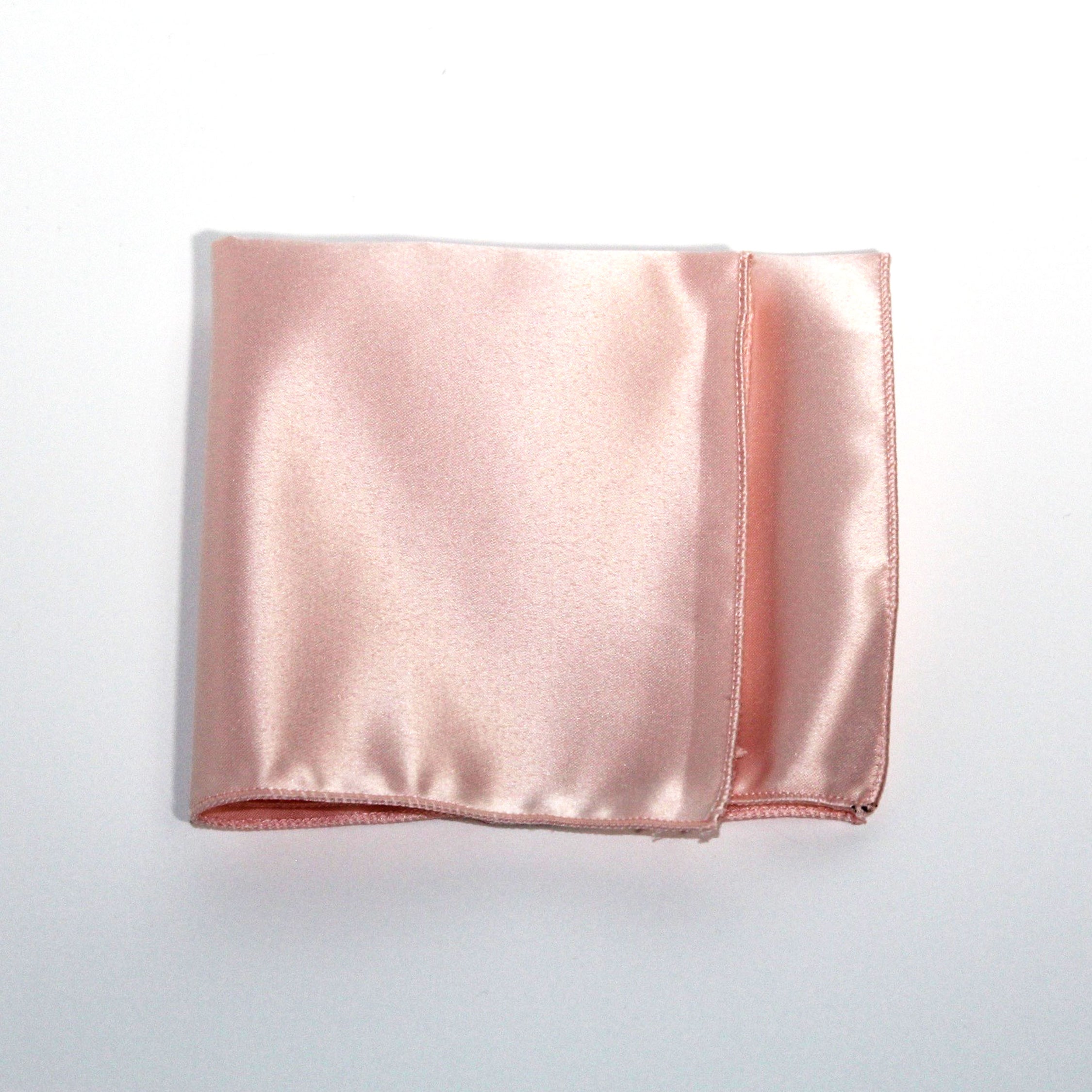 Blush Pink Poly/Satin Pocket Square