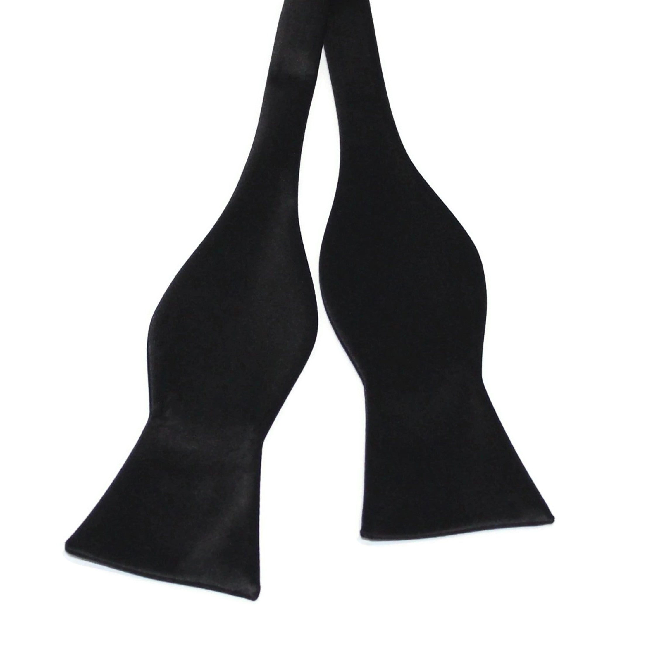Black Satin Self-Tie Bow Tie - Women’s Tuxedo Suits | girls prom tuxedo | gal tux | Wedding Party, Bridesmaids