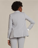 Silver Gray & Black Peak Lapel Tuxedo Jacket - Women’s Tuxedo Suits | girls prom tuxedo | gal tux | Wedding Party, Bridesmaids