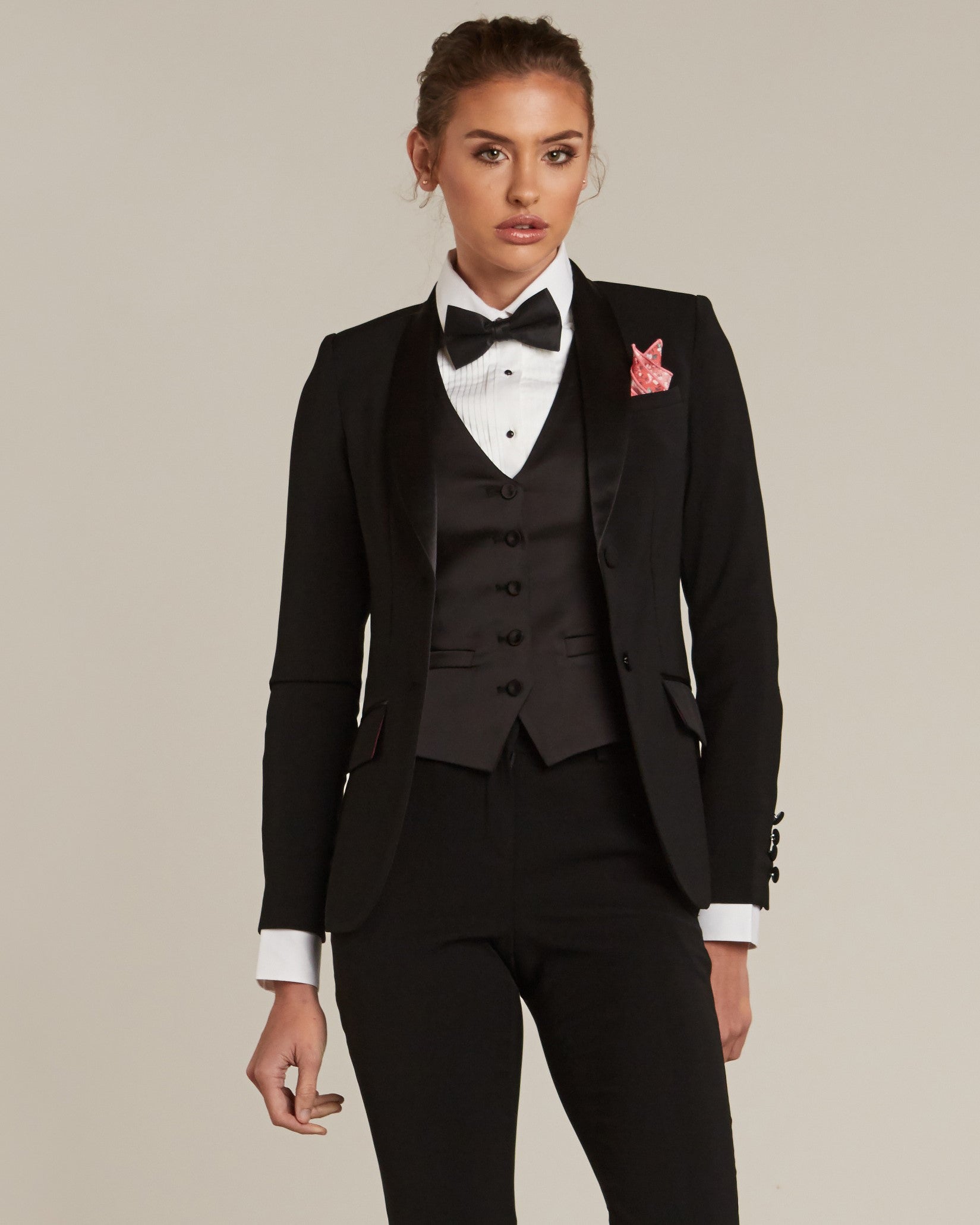 Black Shawl Collar Tuxedo Jacket - Women’s Tuxedo Suits | girls prom tuxedo | gal tux | Wedding Party, Bridesmaids