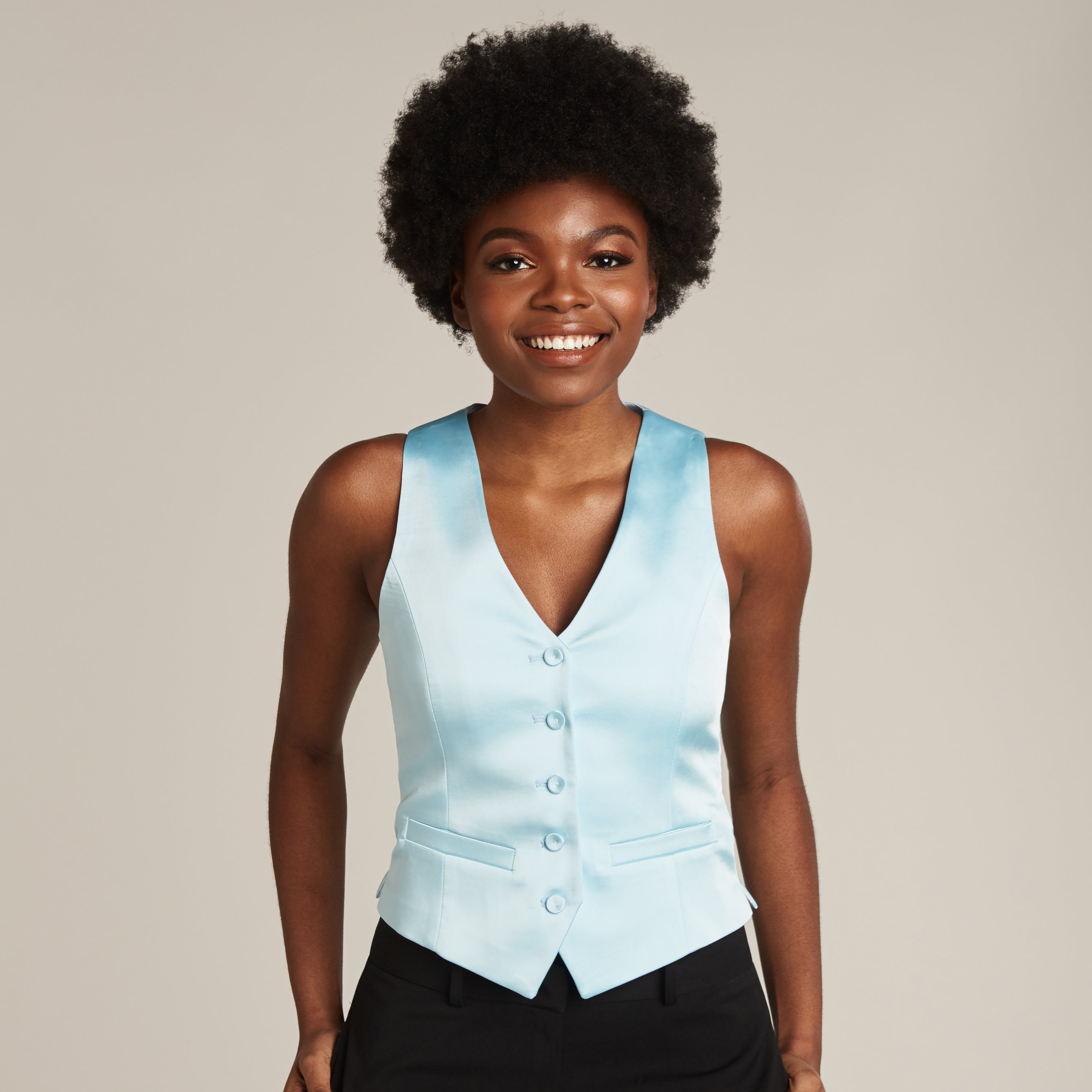 Sky Blue Tuxedo Vest