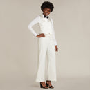 Diamond White Straight / Wide Fit Tuxedo Pants - Women’s Tuxedo Suits | girls prom tuxedo | gal tux | Wedding Party, Bridesmaids