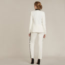 Diamond White & Black Shawl Collar Tuxedo Jacket - Women’s Tuxedo Suits | girls prom tuxedo | gal tux | Wedding Party, Bridesmaids