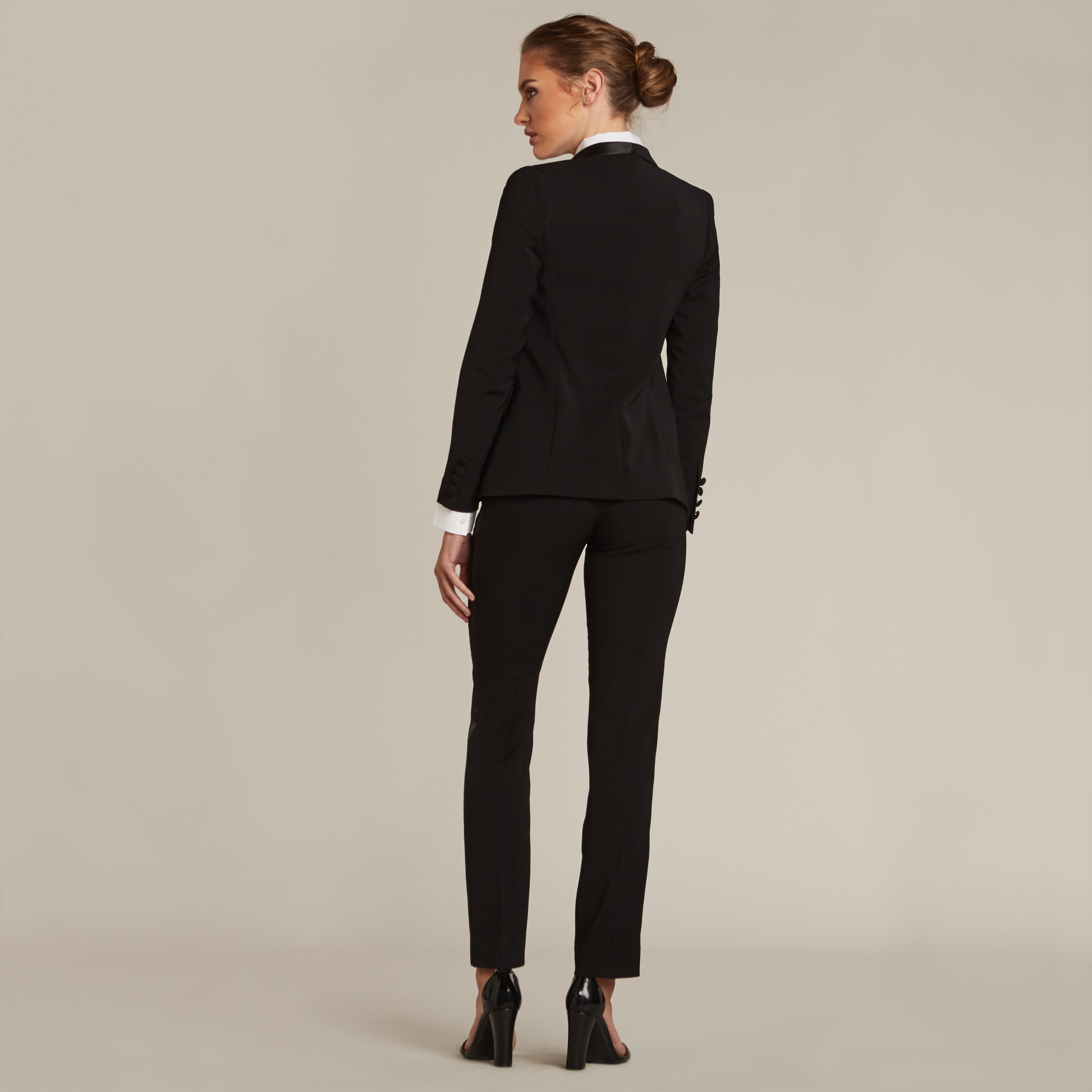 Black Slim Fit Tuxedo Pants - Women’s Tuxedo Suits | girls prom tuxedo | gal tux | Wedding Party, Bridesmaids