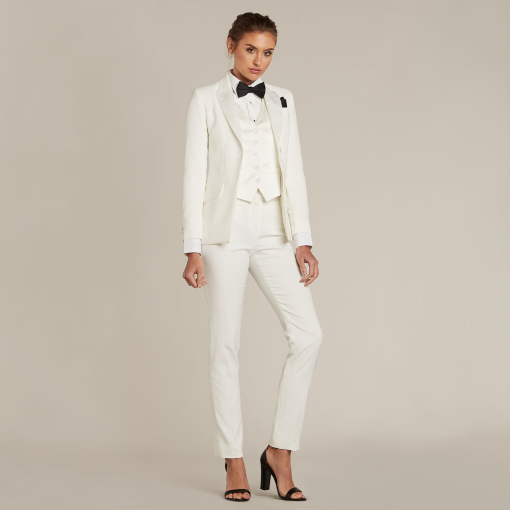 Women's White Tuxedo Vest – LITTLE BLACK TUX