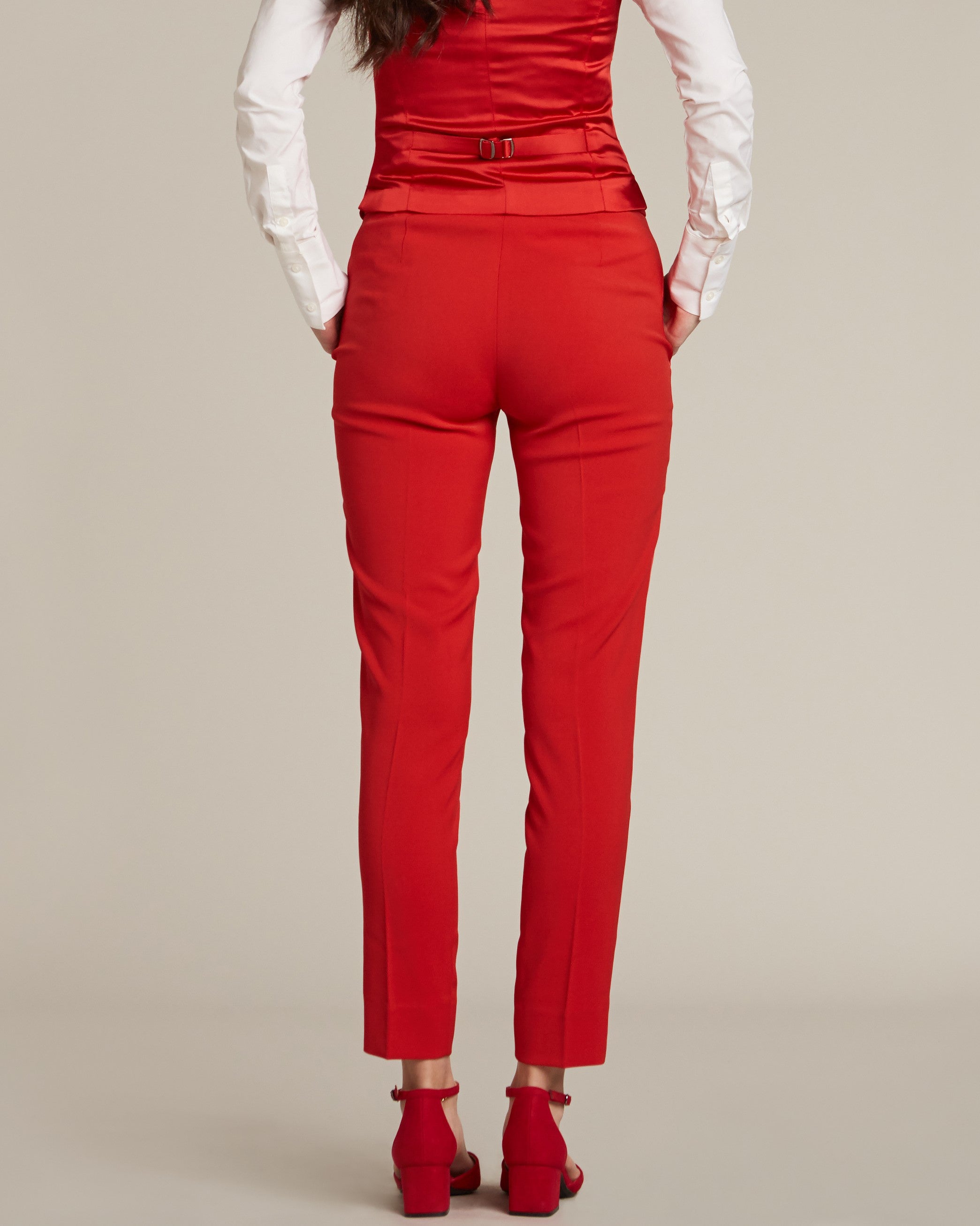 Red Ultra Slim Fit Tuxedo Pants - Women’s Tuxedo Suits | girls prom tuxedo | gal tux | Wedding Party, Bridesmaids