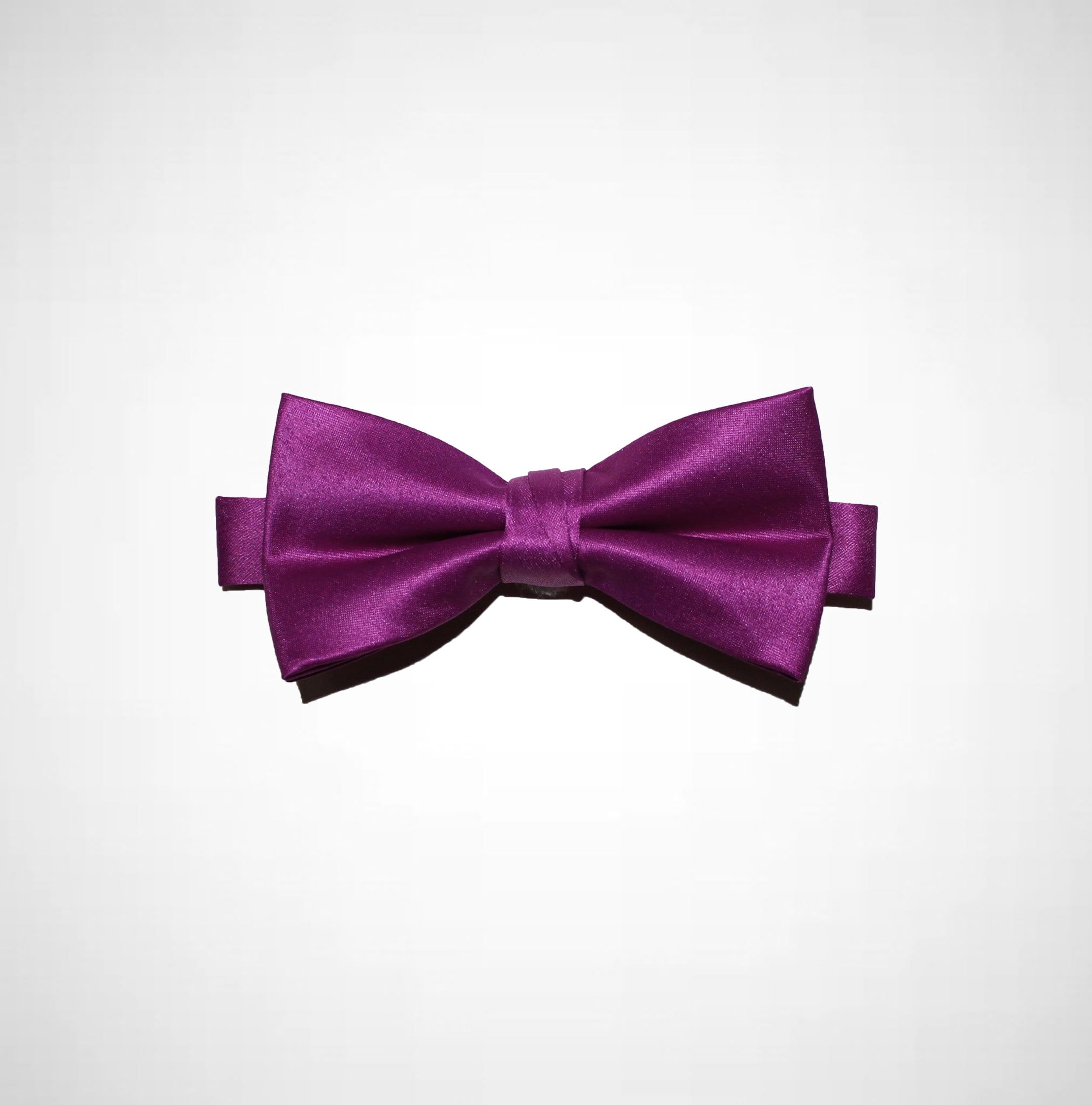 Violet Poly/Satin Bow Tie