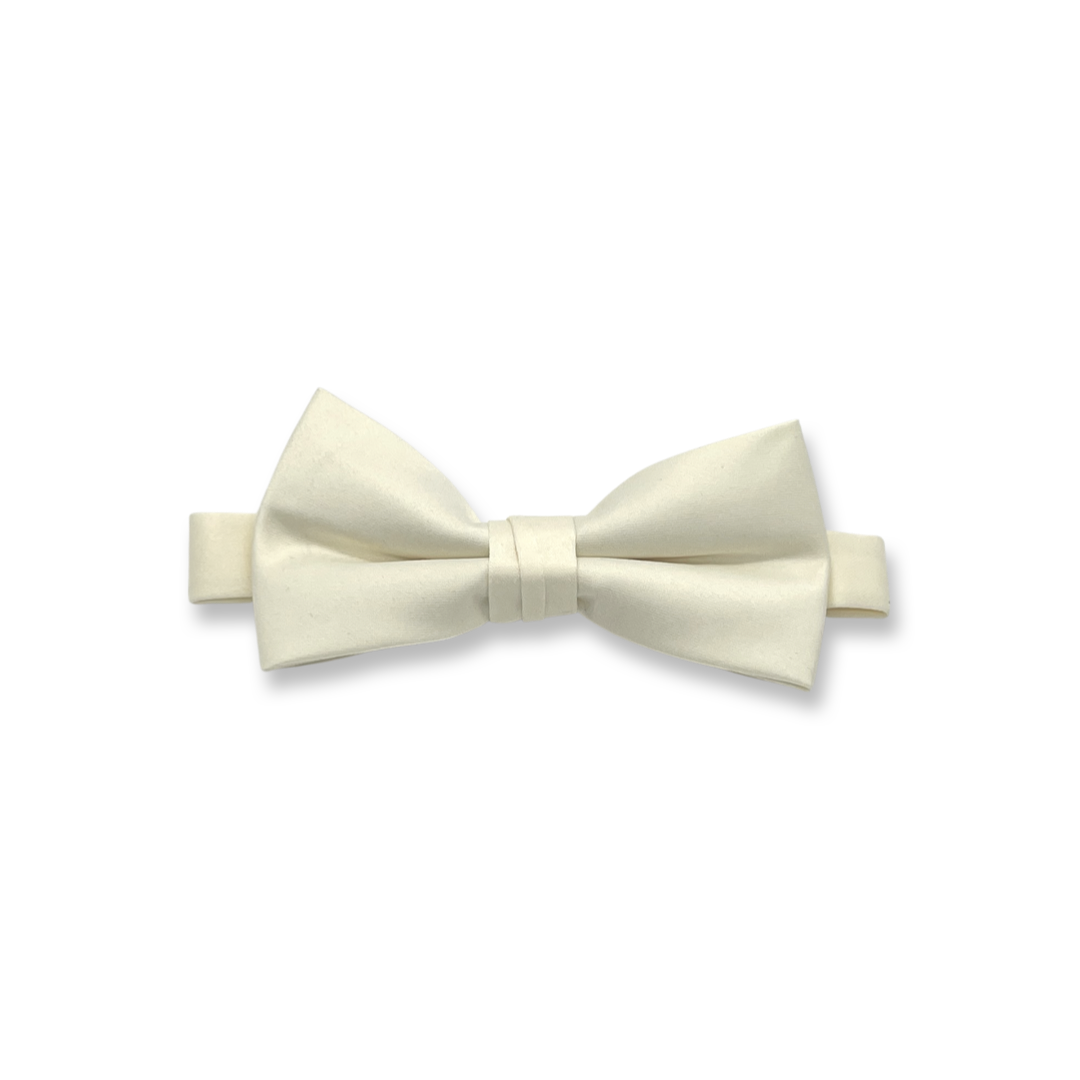 Ivory Cream Poly/Satin Bow Tie