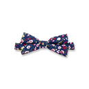 Royal Navy Blue Floral Cotton Bow Tie
