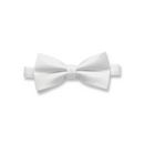 White Poly/Satin Bow Tie