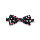 Black Floral Cotton Bow Tie